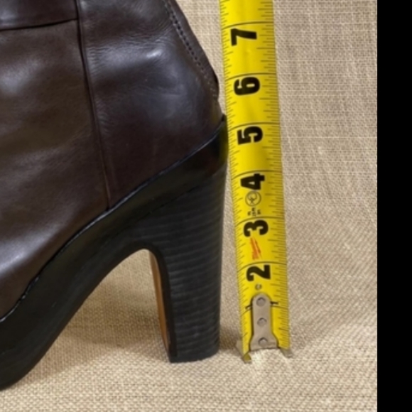 Rag & Bone CHOCOLATE BROWN LEATHER BOOTIES - Picture 9 of 9